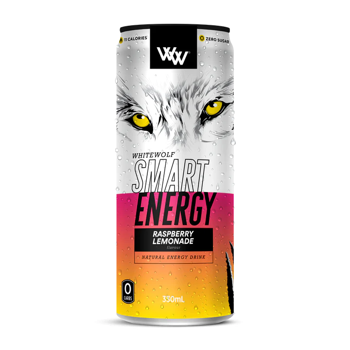 WHITEWOLF RASPBERRY LEMONADE SMART ENERGY DRINK 330ML