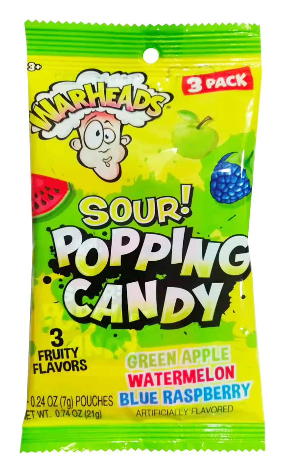 WARHEADS SOUR POPPING CANDY 21G