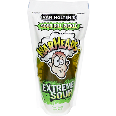 
            
                Load image into Gallery viewer, Van Holten&amp;#39;s WARHEADS EXTREME SOUR Pickle in a Pouch 270g
            
        