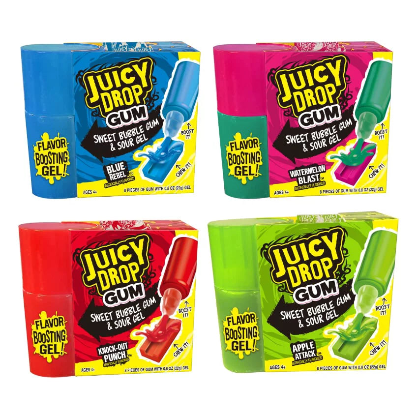 Juicy drop Sweet Bubble Gum & Sour Gel Candy