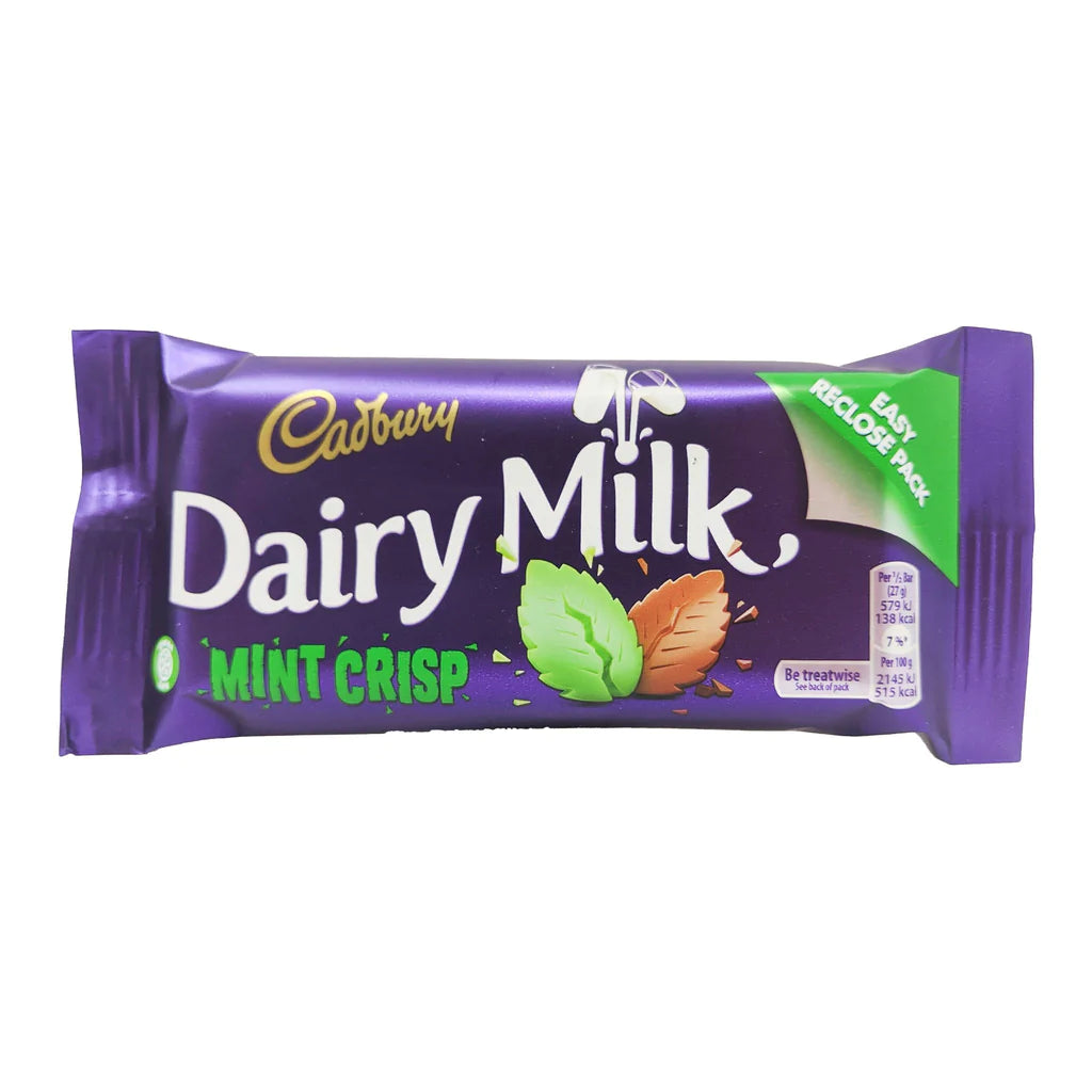 20 IRISH CADBURY MINT CRISP CHOCOLATE 54g Bar Dairy Milk Fathers Day  Present☘️🍫