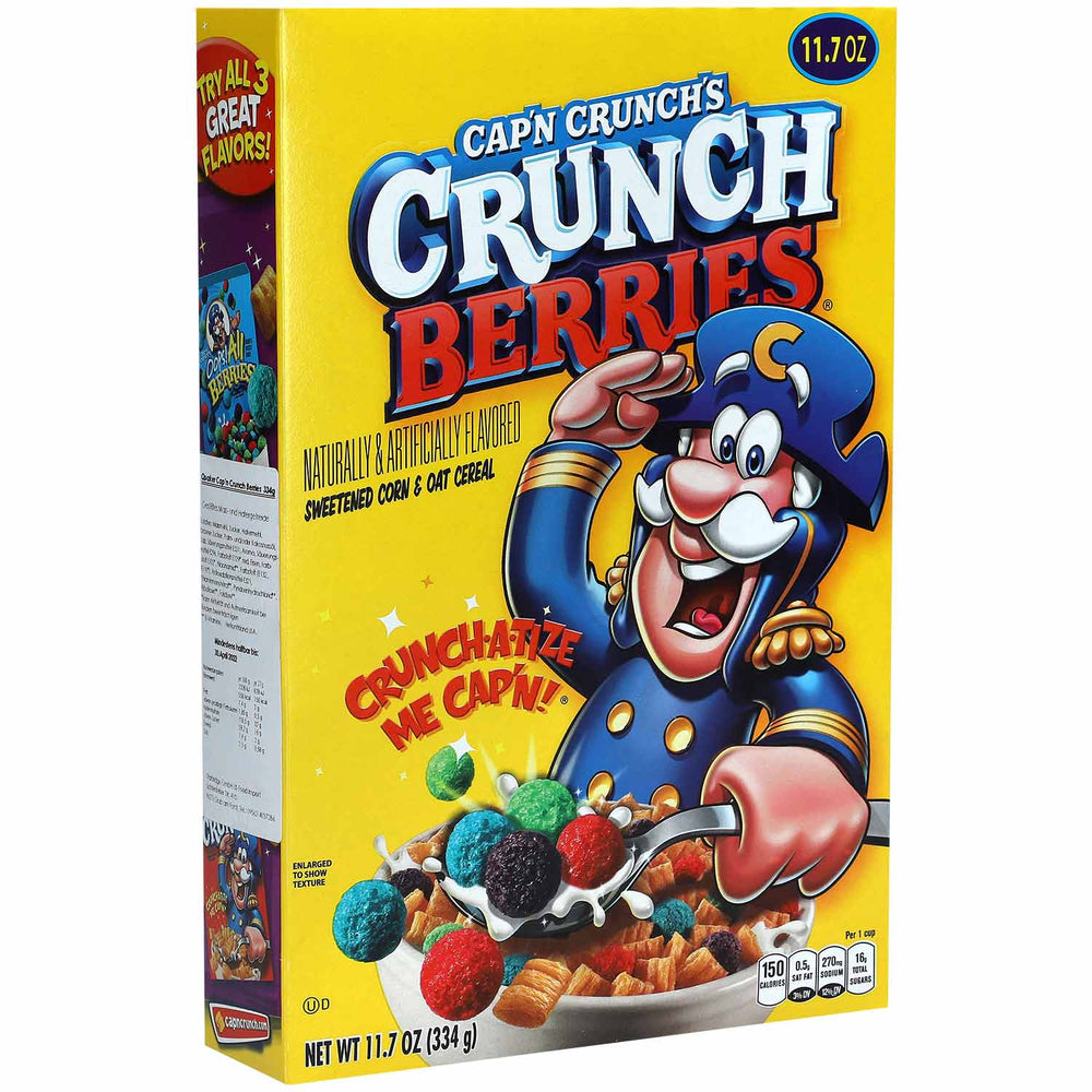 
            
                Load image into Gallery viewer, Cap&amp;#39;n Crunch Berries Cereal 334g
            
        
