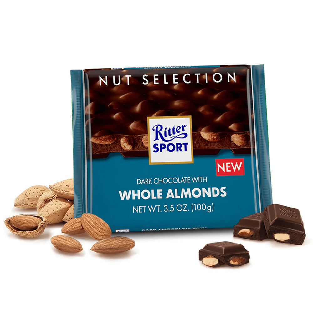 Ritter Sport Dark Chocolate with Whole Almonds 100g