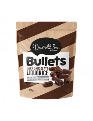 Darrell Lea Bullets Dark Chocolate Liquorice 250g