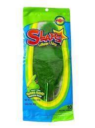 Pigui Slaps Mexican Candy Sandia Green Apple Flavor - 10 pieces (95gm)