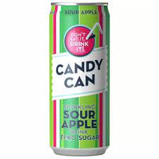 CANDY CAN SPARKLING SOUR APPLE DRINK 330ML
