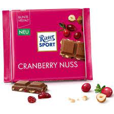 Ritter Sport Cranberry Nuss Milk Chocolate 100g