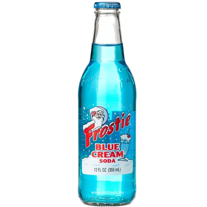 
            
                Load image into Gallery viewer, Frostie Blue Cream Soda Glass bottle 331ml
            
        