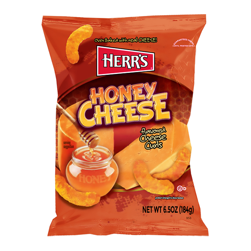 
            
                Load image into Gallery viewer, Herr&amp;#39;s HONEY CHEESE Curls 184 g
            
        