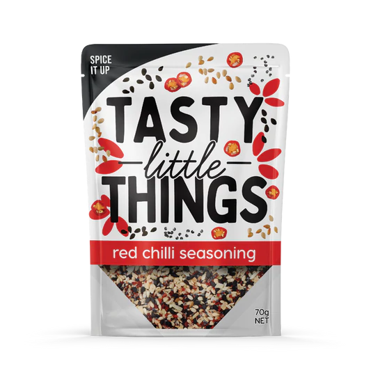 
            
                Load image into Gallery viewer, Tasty Little Things Spicy Red Chilli Everything Bagel Seasoning 70g
            
        