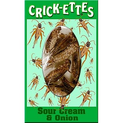 Hotlix Crick-ettes Sour Cream & Onion  Insects Bugs Crickets Snacks