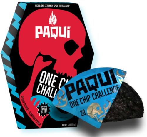 Paqui One Chip Challenge 2022 Carolina Reaper and Scorpion Peppers Blue Tongue