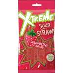 X Treme Sour Straws Strawberry Flavour lollies150g