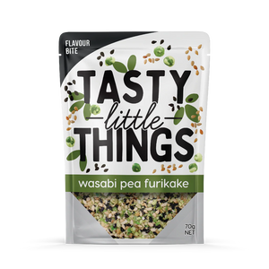 
            
                Load image into Gallery viewer, Tasty Little Things  All-Purpose Everything BAGEL Seasoning Wasabi Pea Furikake 70g
            
        